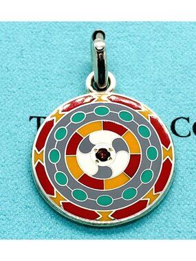 Tiffany & Co Sterling Silver 925 "Tiffany Circle BMH Platinum" Red Cross Charm